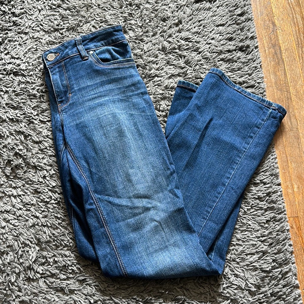 white house black market boot leg jeans